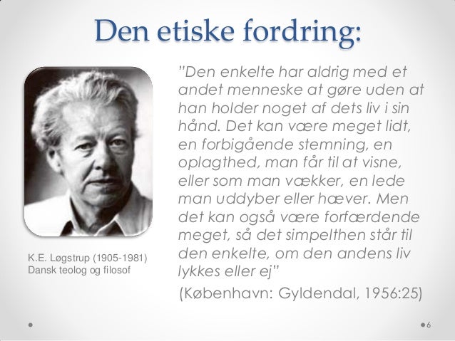 den etiske fordring